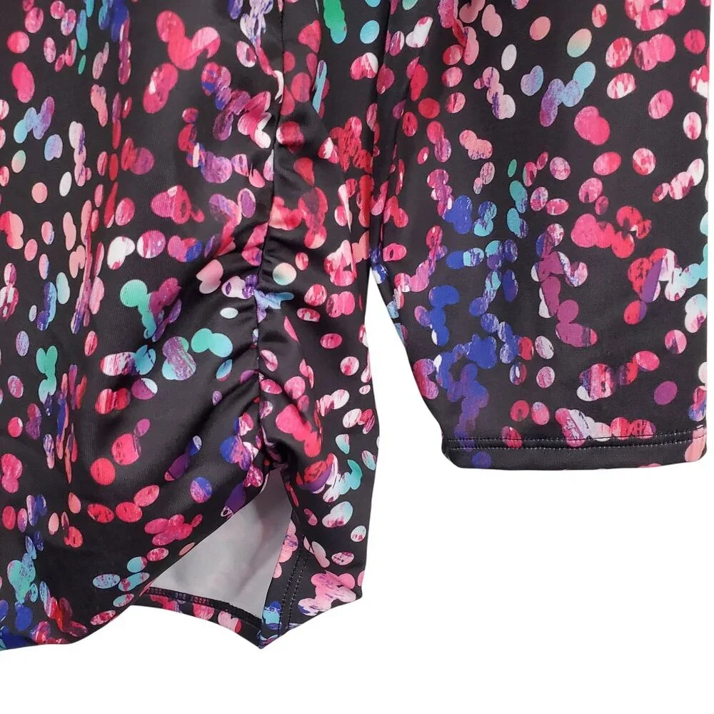 Swim365 NWT Women Plus Sz 18 Swim Tee Built In Bra Side Ruched Split Neck UPF50 - Picture 9 of 14